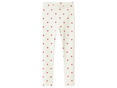 Name It leggings cloud dancer med hjerteprint